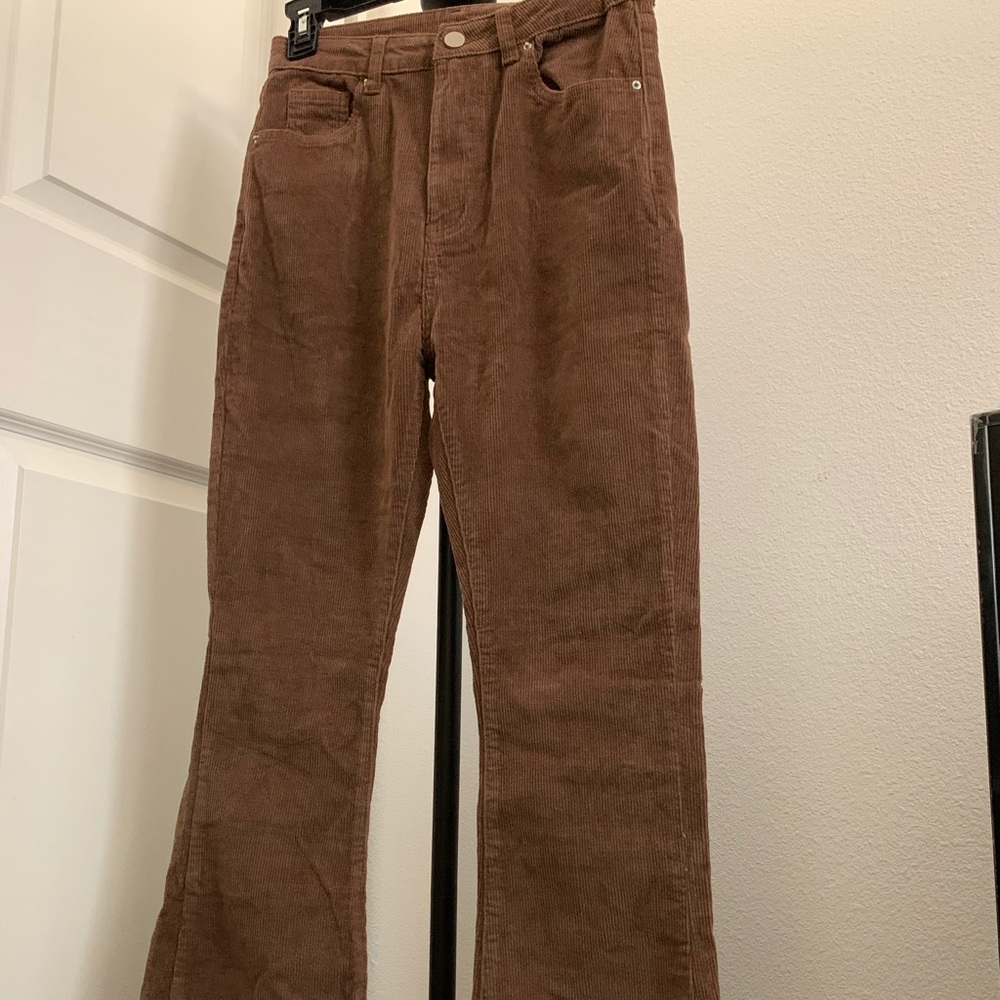 Brown Flare Corduroy Pants